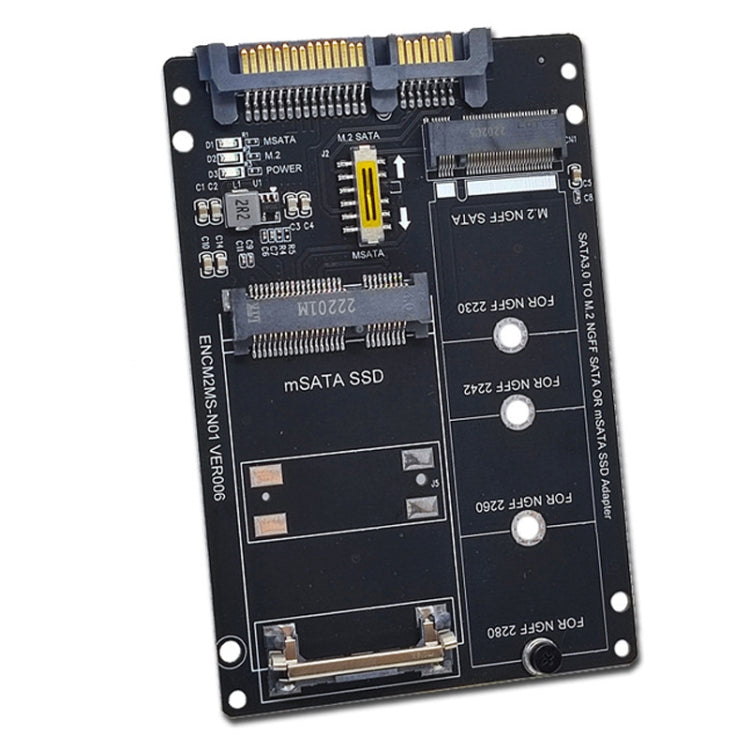 SATA 22PIN a MSATA o M.2 NGFF SATA Card 2 en 1 SSD Converter Card, Only Card, With SATA 22pin Cable, With USB 3.0 Cable