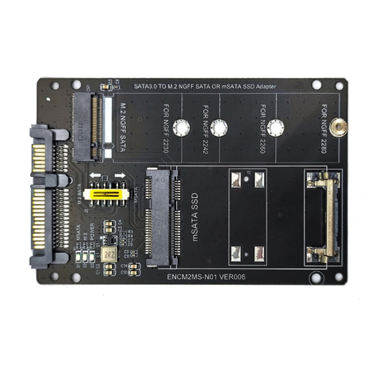 SATA 22PIN a MSATA o M.2 NGFF SATA Card 2 en 1 SSD Converter Card, Only Card, With SATA 22pin Cable, With USB 3.0 Cable