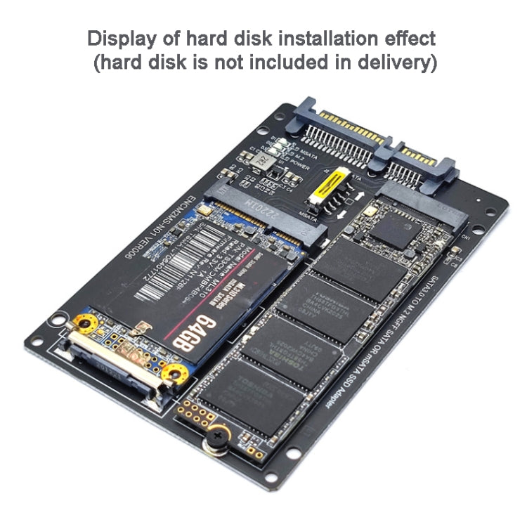 SATA 22PIN a MSATA o M.2 NGFF SATA Card 2 en 1 SSD Converter Card, Only Card, With SATA 22pin Cable, With USB 3.0 Cable