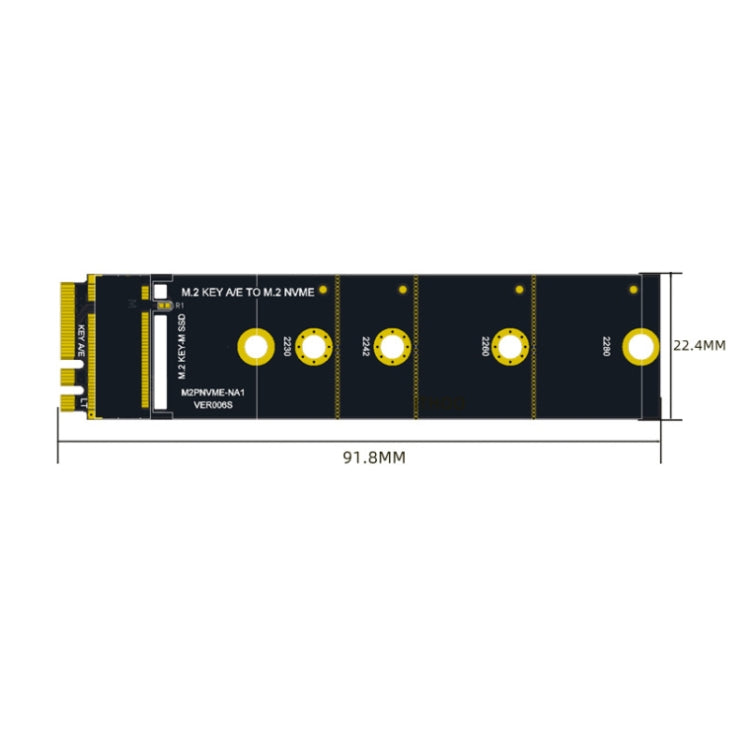 M2 KEY A/E a NVME KEY-M Adaptador Tarjeta de expansión Interfaz WIFI, M2 KEY A/E to NVME KEY-M