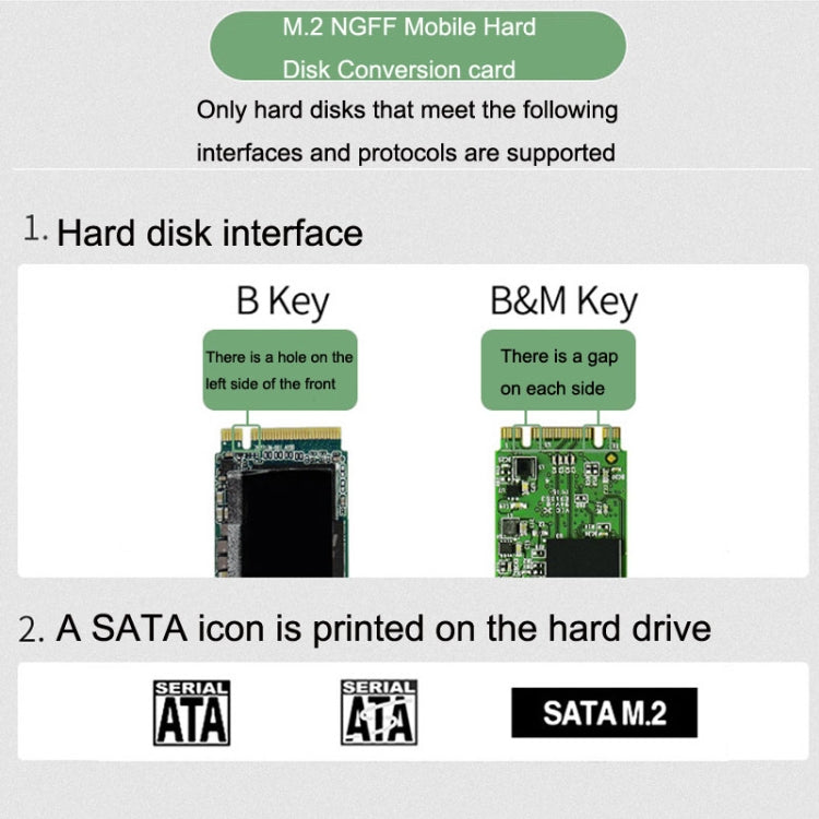 Disco duro SATA NGFF M.2 Bkey SSD a USB3.1 Tipo-C / USB-C Placa de conversión de tarjeta de expansión, SSD To USB3.1