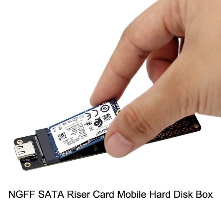 Disco duro SATA NGFF M.2 Bkey SSD a USB3.1 Tipo-C / USB-C Placa de conversión de tarjeta de expansión, SSD To USB3.1