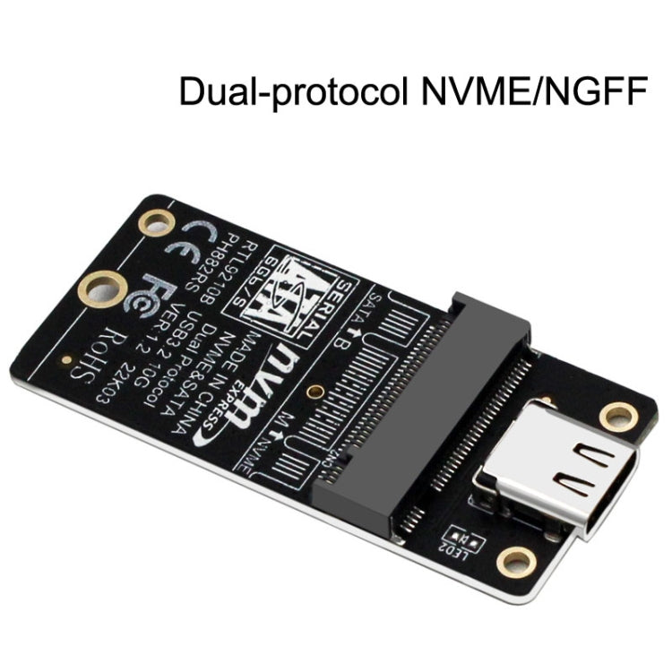 Tarjeta de transferencia de caja de disco duro M.2 NVME RTL9210B Chip Tipo-C / USB-C USB3.1 Gen2 10Gbps