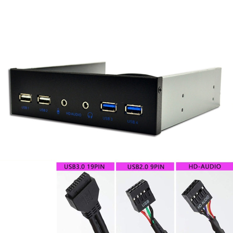 Panel frontal interno de la caja de la PC de escritorio, 2 x USB 3.0+2 x USB2.0+ HD-AUDIO, 4 x USB 2.0+HD-AUDIO