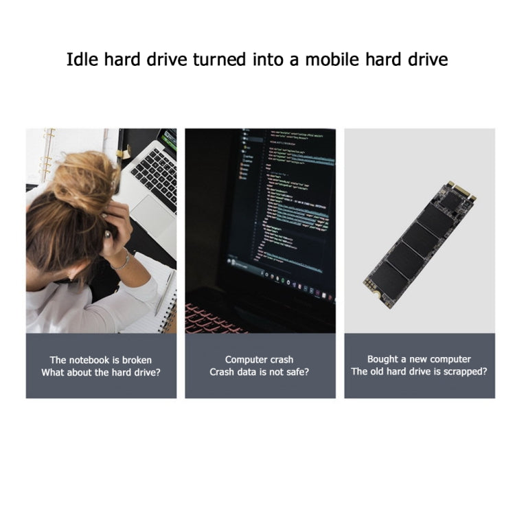 Tarjeta vertical USB3.1 10Gbps GEN2 a NVME SATA Dual Protocol M.2 SSD, USB3.1 To NVME SATA