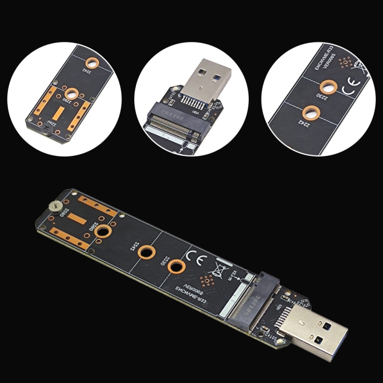 Tarjeta vertical USB3.1 10Gbps GEN2 a NVME SATA Dual Protocol M.2 SSD, USB3.1 To NVME SATA
