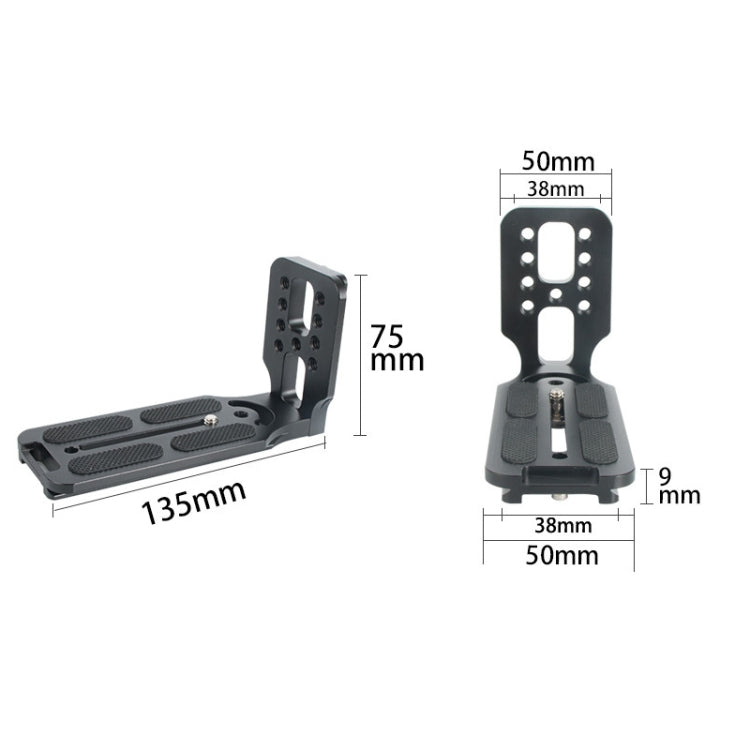 BEXIN L130-50 Placa de liberación rápida para cámara Tablero vertical en forma de L, L130-50
