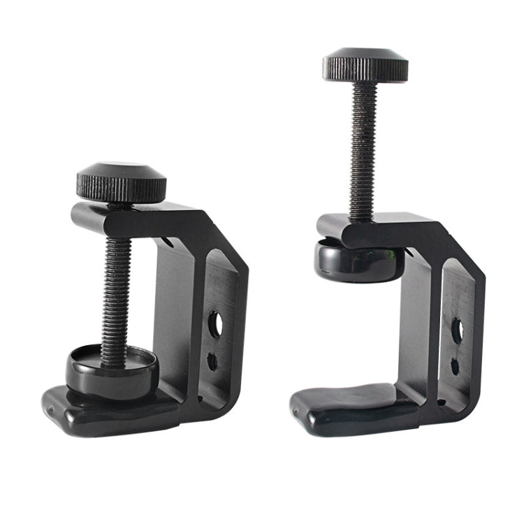 BEXIN WN-38 Abrazadera en C universal con orificio de 1/4 de pulgada y 3/8 de pulgada para mesas de montaje en escritorio