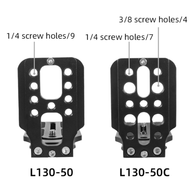 BEXIN L130-50C Placa de liberación rápida para cámara Tablero vertical en forma de L, L130-50C