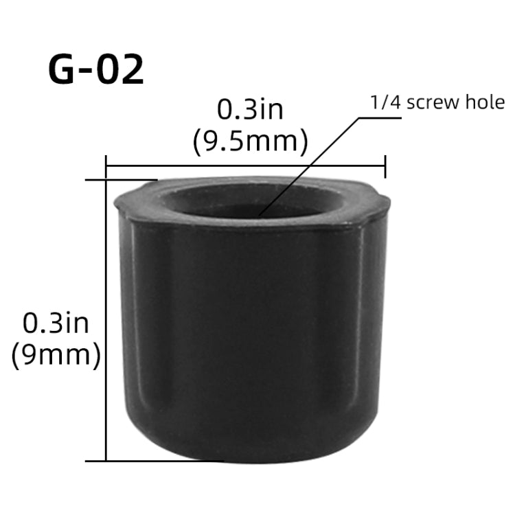 10 piezas BEXIN G-02 Cámara 1/4 pulgadas Tapa de protección de tornillo para trípode Monopod Tornillo, G-02