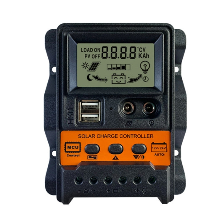 Pantalla de corriente continua dual 12V24V Controlador solar LCD PWM Controlador de generación de energía fotovoltaica, K1688 10A, K1688 20A, K1688 30A