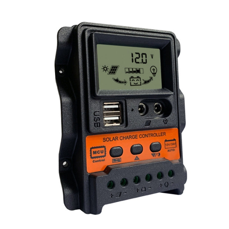 Pantalla de corriente continua dual 12V24V Controlador solar LCD PWM Controlador de generación de energía fotovoltaica, K1688 10A, K1688 20A, K1688 30A