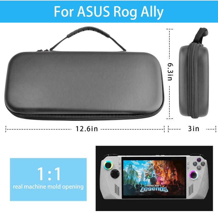 Para ASUS ROG Ally consola de juegos EVA cuero grano bolso embrague bolsa protectora, Bag (Black), Bag (White)