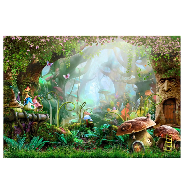 Fondo de fotografía de bosque de fantasía de 150x210 cm, tela de dibujos animados para niños, decoración de fiesta, telón de fondo