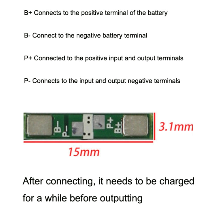 Placa de protección de batería de litio de 3,7 V, 10 Uds., placa de protección de sobrecarga y sobredescarga de polímero, 3.7V 3A