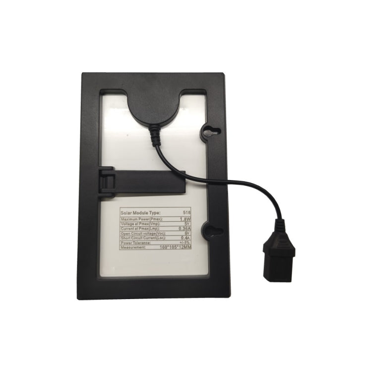 Linterna de lámpara de mesa pequeña con panel solar de cabeza hembra USB 5V / 1.8W, Solar Panel