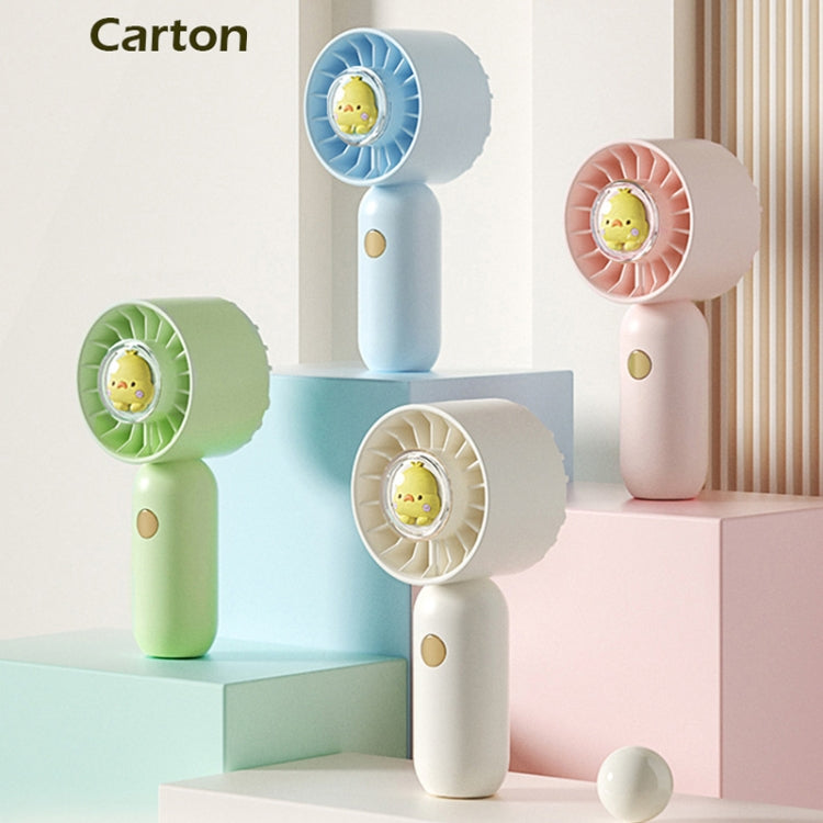Mano sostiene pequeño ventilador portátil Mini ventilador de bolsillo, Pink Duck, Blue Duck, Green Duck, White Duck, Pink Spray Plating Version, Blue Spray Plating Version, Green Spray Plating Version, White Spray Plating Version