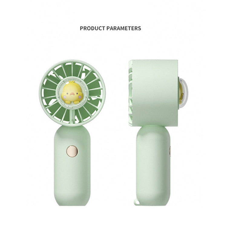 Mano sostiene pequeño ventilador portátil Mini ventilador de bolsillo, Pink Duck, Blue Duck, Green Duck, White Duck, Pink Spray Plating Version, Blue Spray Plating Version, Green Spray Plating Version, White Spray Plating Version