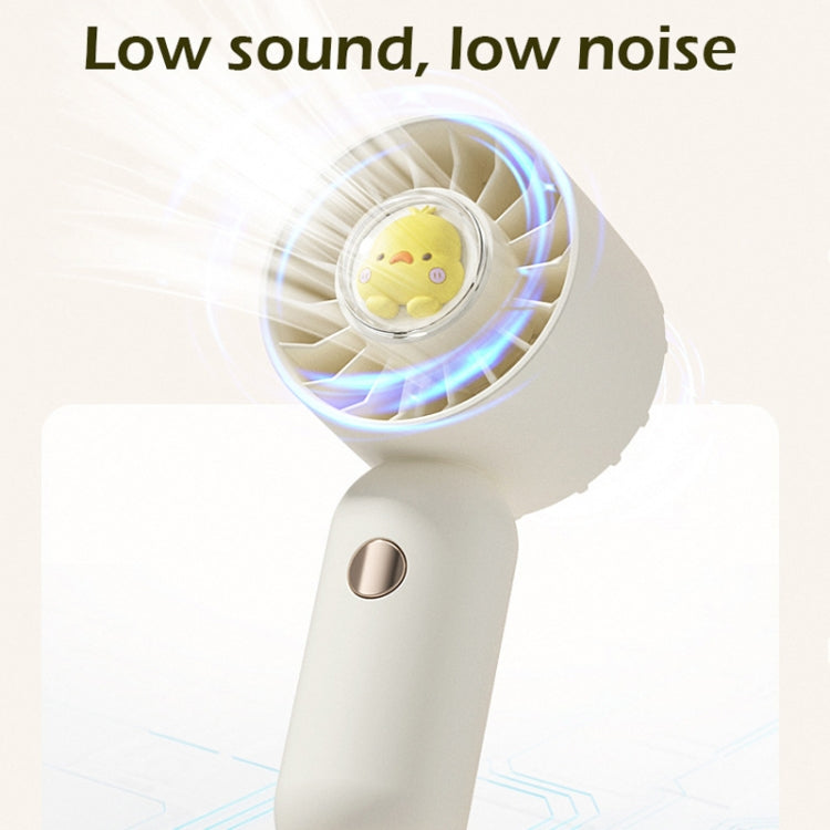 Mano sostiene pequeño ventilador portátil Mini ventilador de bolsillo, Pink Duck, Blue Duck, Green Duck, White Duck, Pink Spray Plating Version, Blue Spray Plating Version, Green Spray Plating Version, White Spray Plating Version
