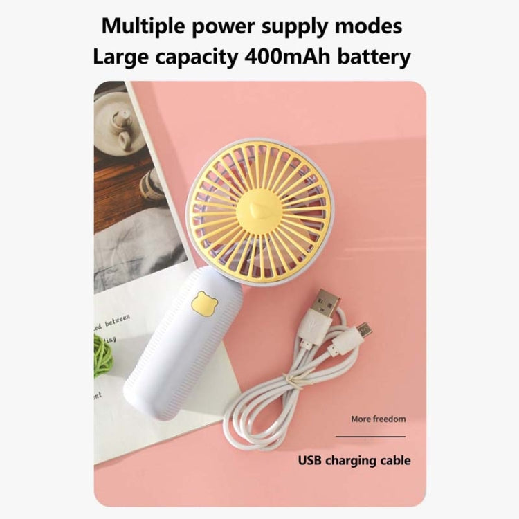 Ventilador eléctrico pequeño de escritorio portátil con carga USB de mano