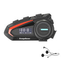 KUQIBAO Casco de moto Auricular Bluetooth impermeable con pantalla
