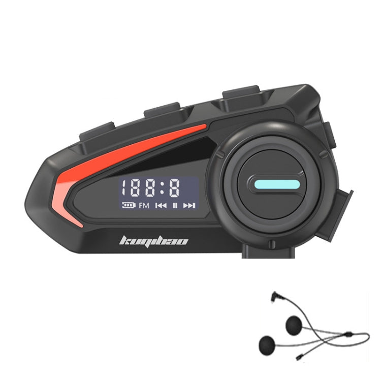 KUQIBAO Casco de moto Auricular Bluetooth impermeable con pantalla