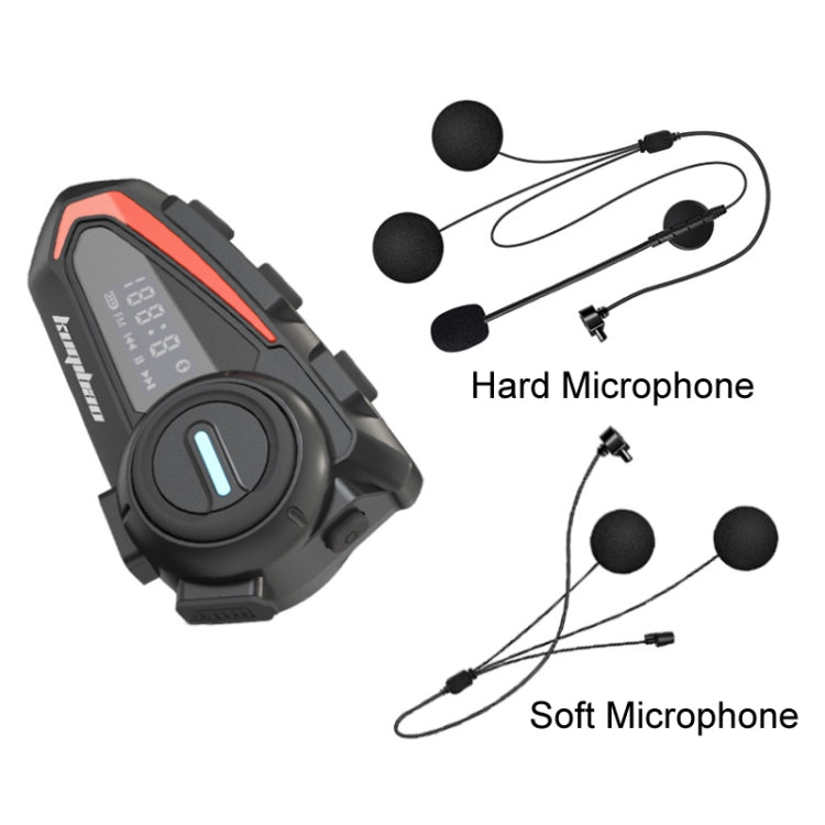 KUQIBAO Casco de moto Auricular Bluetooth impermeable con pantalla