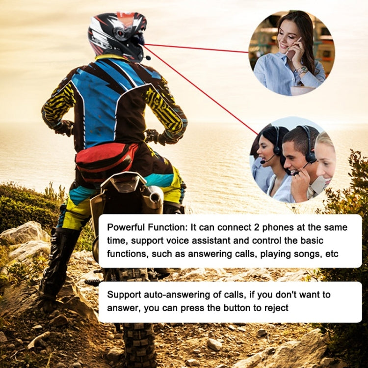 KUQIBAO Casco de moto Auricular Bluetooth impermeable con pantalla