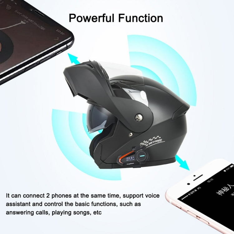 KUQIBAO Casco de moto Auricular Bluetooth impermeable con pantalla