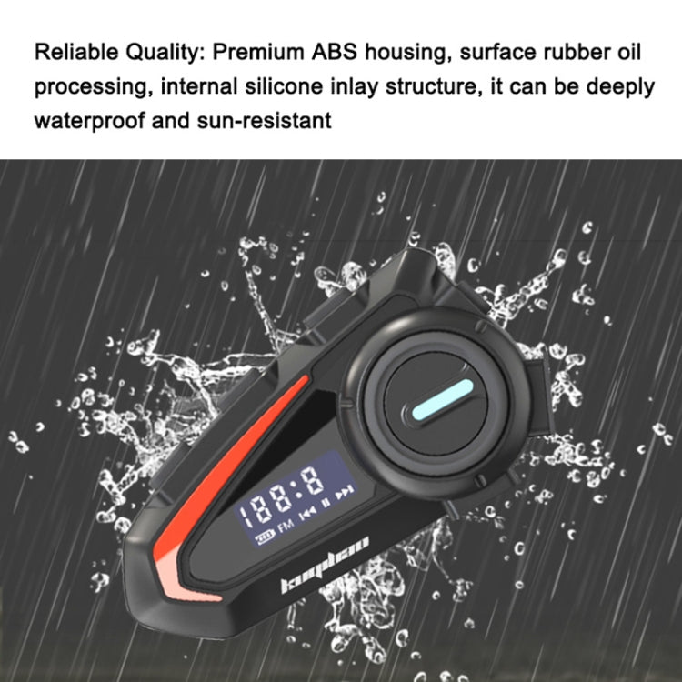KUQIBAO Casco de moto Auricular Bluetooth impermeable con pantalla