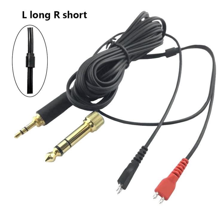 Para Sennheiser HD25 / HD560 / HD540 / HD480 / HD430 / HD250 Cable de audio para auriculares, ZS0093 Left Long Right Short, ZS0093 Two Sides Equivalent