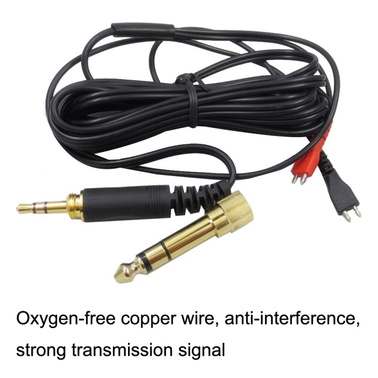 Para Sennheiser HD25 / HD560 / HD540 / HD480 / HD430 / HD250 Cable de audio para auriculares, ZS0093 Left Long Right Short, ZS0093 Two Sides Equivalent