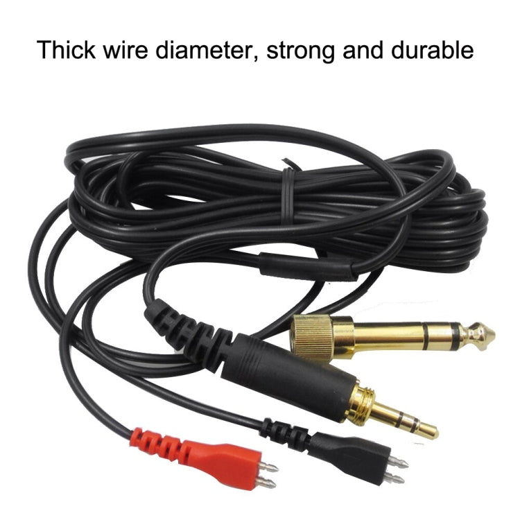 Para Sennheiser HD25 / HD560 / HD540 / HD480 / HD430 / HD250 Cable de audio para auriculares, ZS0093 Left Long Right Short, ZS0093 Two Sides Equivalent