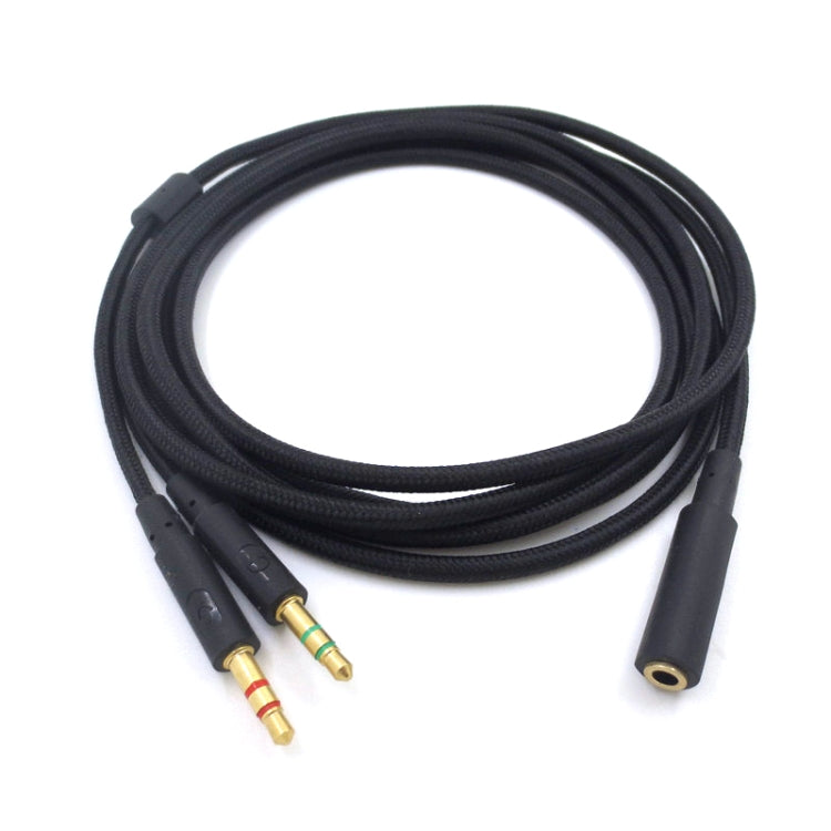 Para Kingston Skyline Alpha Cloud II 3,5mm 2 en 1 Cable de Audio, ZS0174 Black