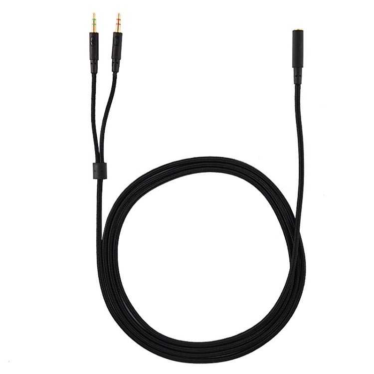 Para Kingston Skyline Alpha Cloud II 3,5mm 2 en 1 Cable de Audio, ZS0174 Black