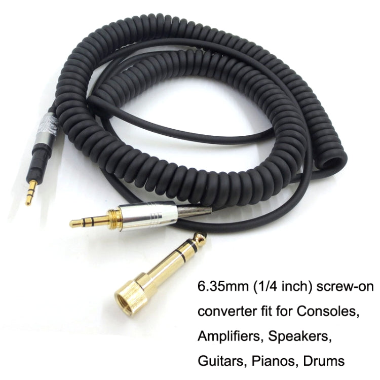 Para ATH-M50X / M40X / M70X Cable de audio para auriculares con resorte AUX Cabezal de 2,5 mm, ZS0246