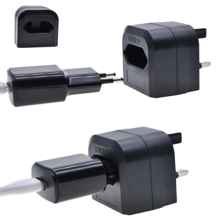 Enchufe europeo de 250 V a enchufe británico con enchufe de conversión de fusible, EU Plug To UK Plug