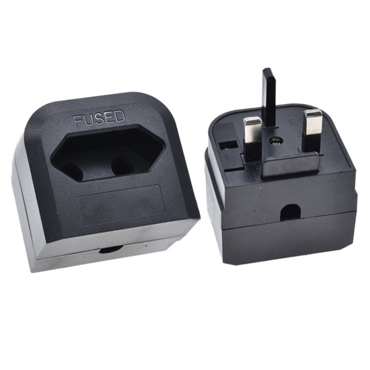 Enchufe europeo de 250 V a enchufe británico con enchufe de conversión de fusible, EU Plug To UK Plug