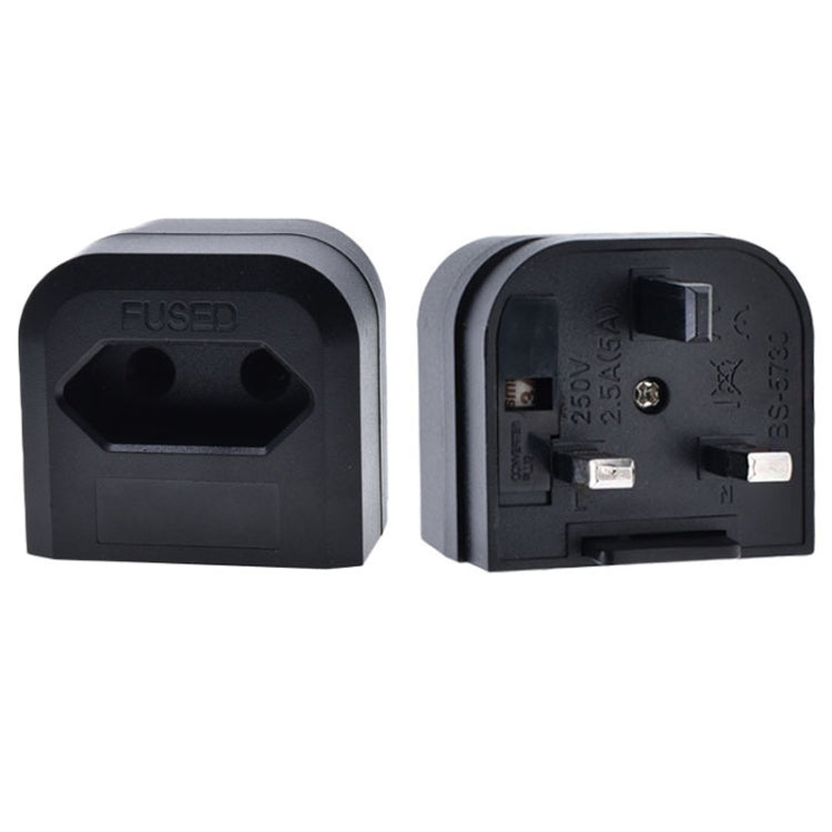 Enchufe europeo de 250 V a enchufe británico con enchufe de conversión de fusible, EU Plug To UK Plug