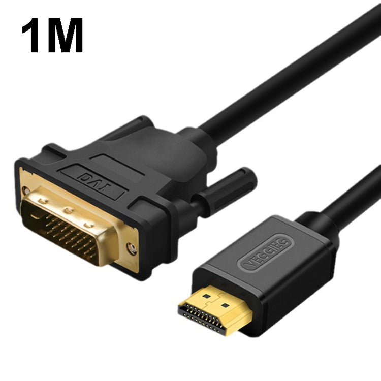 VEGGIEG HDMI a DVI computadora TV HD Monitor convertidor Cable puede intercambiable, 1m, 1.5m, 2m, 3m, 5m, 8m, 10m, 12m, 15m