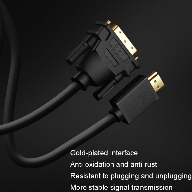 VEGGIEG HDMI a DVI computadora TV HD Monitor convertidor Cable puede intercambiable, 1m, 1.5m, 2m, 3m, 5m, 8m, 10m, 12m, 15m