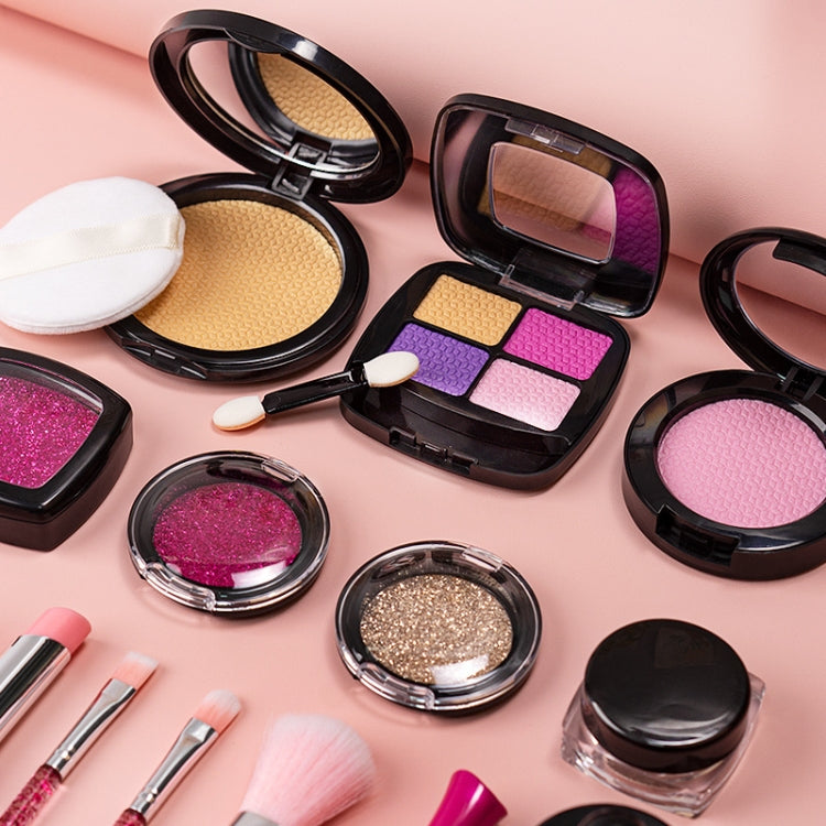 Caja de maquillaje de simulación para niñas Juego de cosméticos no tóxicos Play House, 21 In 1 Rose Leather Bag, 21 In 1 Orange Leather Bag, 20 In 1 OPP Bag