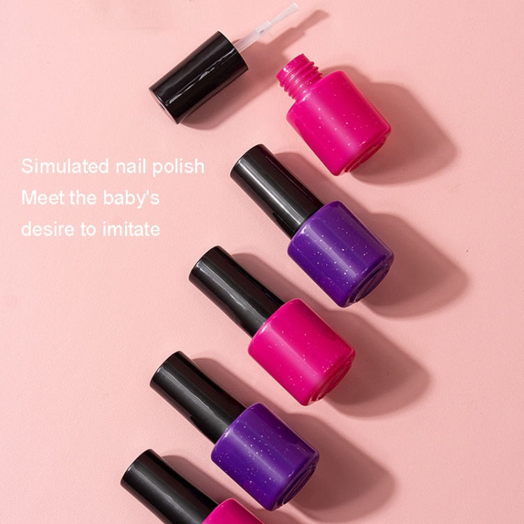 Juego de 11 unidades de caja de maquillaje de simulación para niñas, juego de cosméticos no tóxicos, Beautiful Makeup Bag 1164, Wave Dot Bag 1162, Shell Bag 1165, Graffiti Bag 1163, OPP Bag 1162A, OPP Bag 1163A, OPP Bag 1164A, OPP Bag 1165A