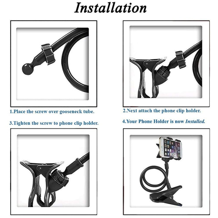 Soporte de teléfono con cámara de doble abrazadera Soporte de doblado de metal extendido, Double-clamp
