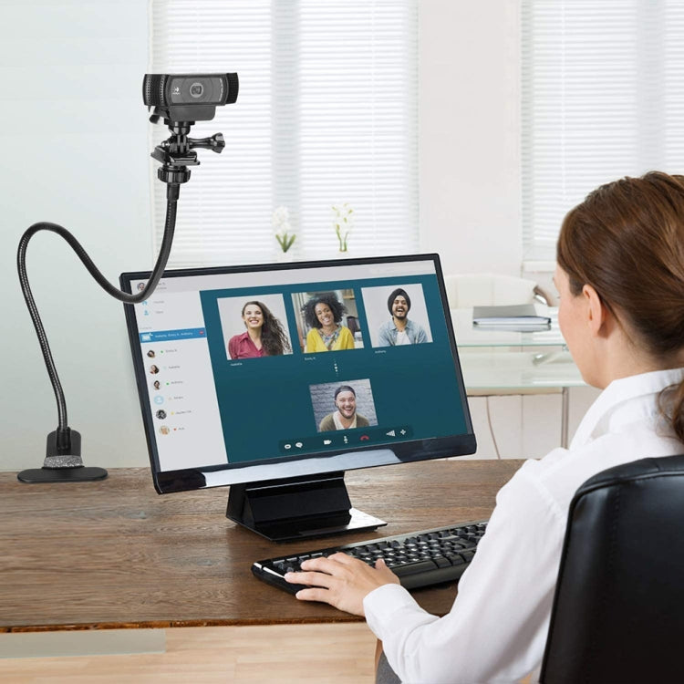 Soporte de teléfono con cámara de doble abrazadera Soporte de doblado de metal extendido, Double-clamp