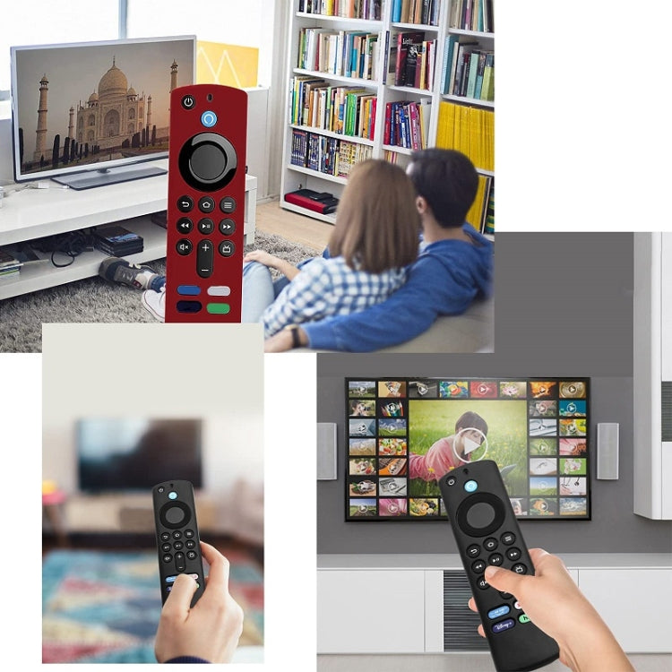 2 uds funda de Control remoto para Amazon Fire TV Stick 2021 ALEXA 3.ª generación con soporte Airtag