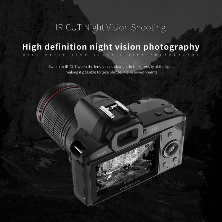 Cámara digital WIFI de alta definición de 64 millones de píxeles con visión nocturna de doble cámara 4K, Standard Without Memory Card, Standard+Fill Light, Standard+Macroscopic Mirror, Standard+Microphone, Standard+Handheld Bracket                     ...