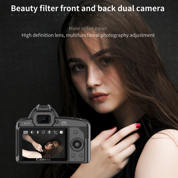 Cámara digital WIFI de alta definición de 64 millones de píxeles con visión nocturna de doble cámara 4K, Standard Without Memory Card, Standard+Fill Light, Standard+Macroscopic Mirror, Standard+Microphone, Standard+Handheld Bracket                     ...