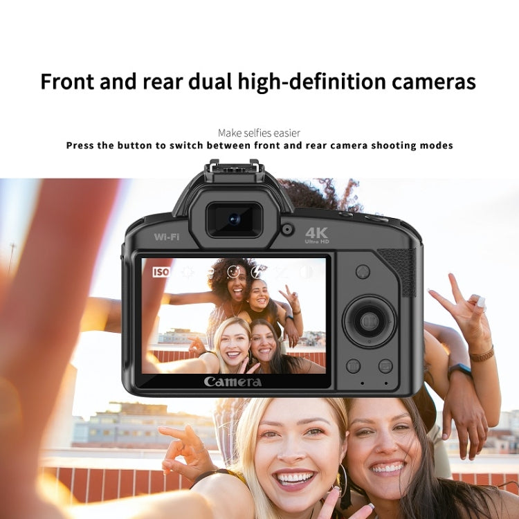 Cámara digital WIFI de alta definición de 64 millones de píxeles con visión nocturna de doble cámara 4K, Standard Without Memory Card, Standard+Fill Light, Standard+Macroscopic Mirror, Standard+Microphone, Standard+Handheld Bracket                     ...