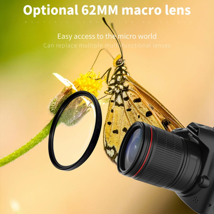 Cámara digital WIFI de alta definición de 64 millones de píxeles con visión nocturna de doble cámara 4K, Standard Without Memory Card, Standard+Fill Light, Standard+Macroscopic Mirror, Standard+Microphone, Standard+Handheld Bracket                     ...